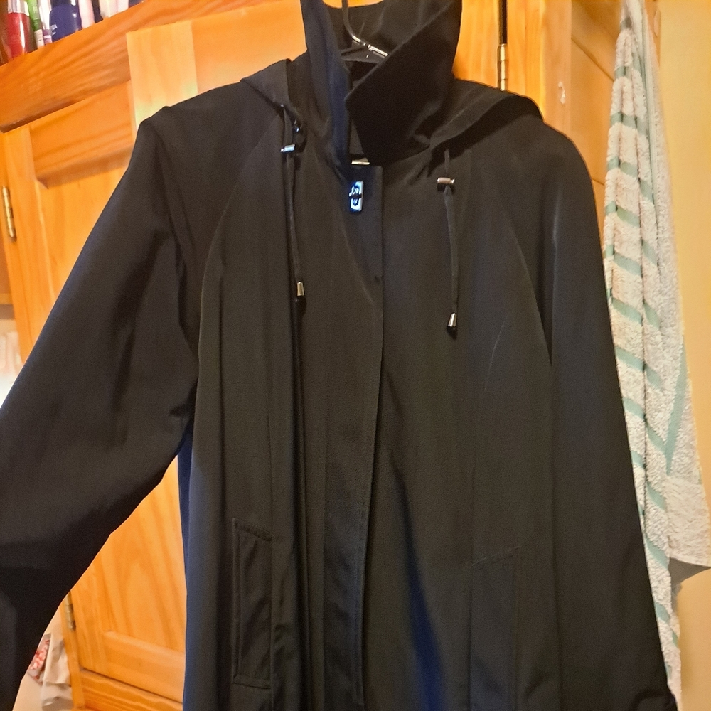 Black Nautica woman's rain coat